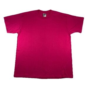 Vintage 90's Onieta Pink Blank Single Stitch T-Shirt Made In USA Size XL